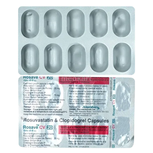 rosave cv 20mg capsule 10's